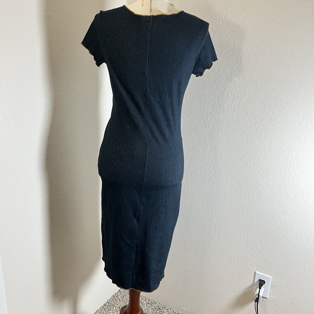 VTG Carrie Allen Twist Front Mini Dress Milkmaid Y2K V Neck - Picture 2 of 9